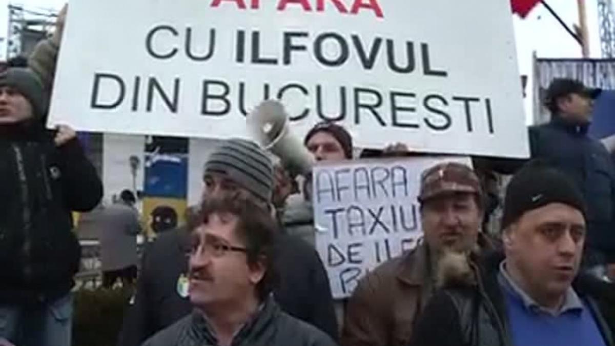 Protest al taximetriştilor, în parcul Izvor din Capitală