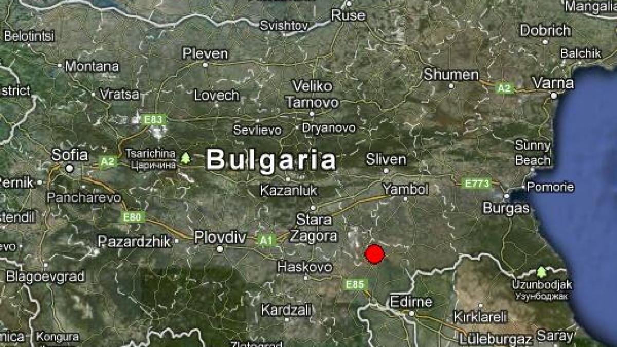 Cutremur în apropiere de graniţa dintre România şi Bulgaria. Seismul s-a produs la o adâncime de doar 1 kilometru