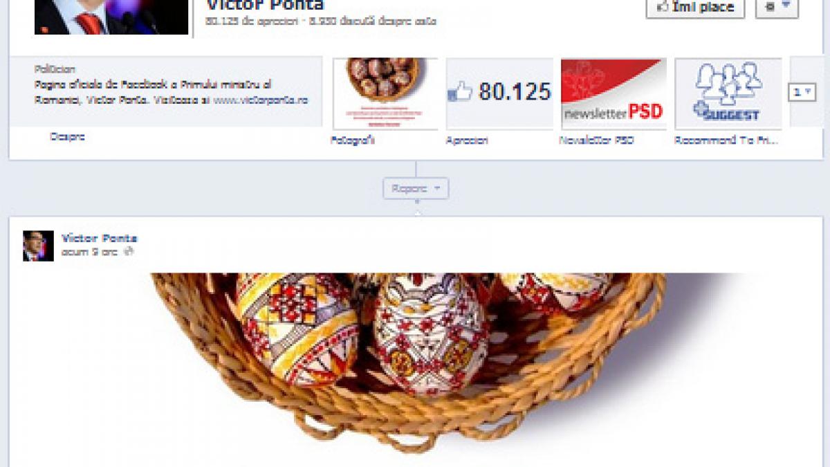 Ce ne-a urat Ponta de Paşte şi ce răspunsuri a primit pe Facebook
