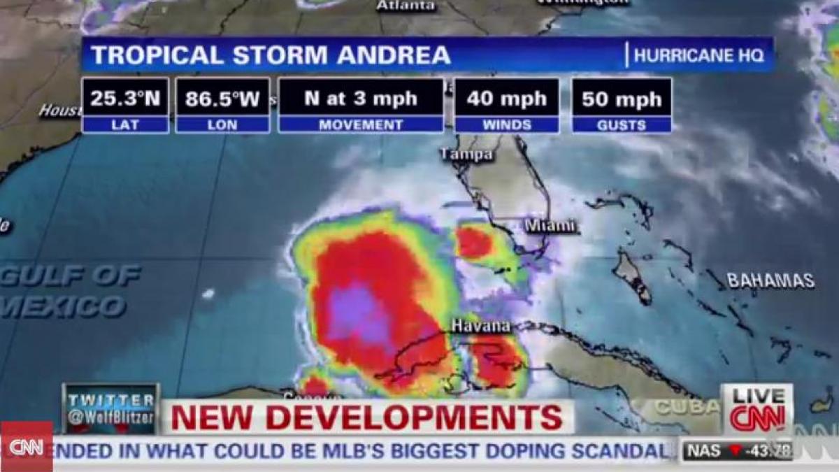 Centrul pentru Uragane al Americii AVERTIZEAZĂ: Furtuna tropicală "Andrea" ameninţă Florida (VIDEO)
