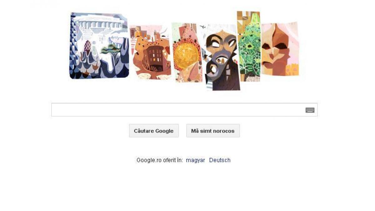 Celebrul arhitect Antoni Gaudi, sărbătorit de Google la 161 de ani de la naştere 