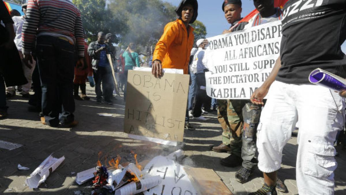 Proteste anti-Obama în Africa de Sud: Mandela ar fi dezamăgit de el