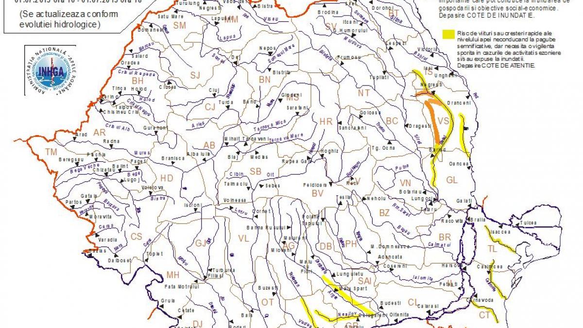 COD PORTOCALIU de inundaţii pe mai multe râuri din Moldova. Ce cursuri sunt vizate