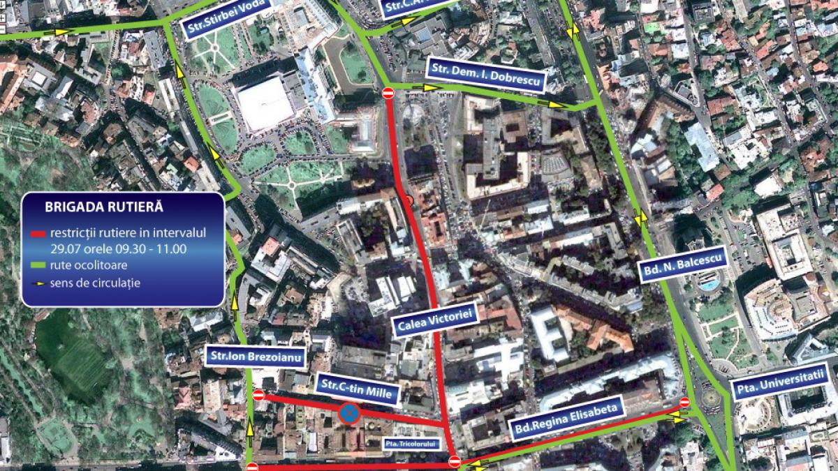 Ziua Imnului Naţional RESTRICŢIONEAZĂ traficul în centrul Capitalei. Vezi RUTELE OCOLITOARE 