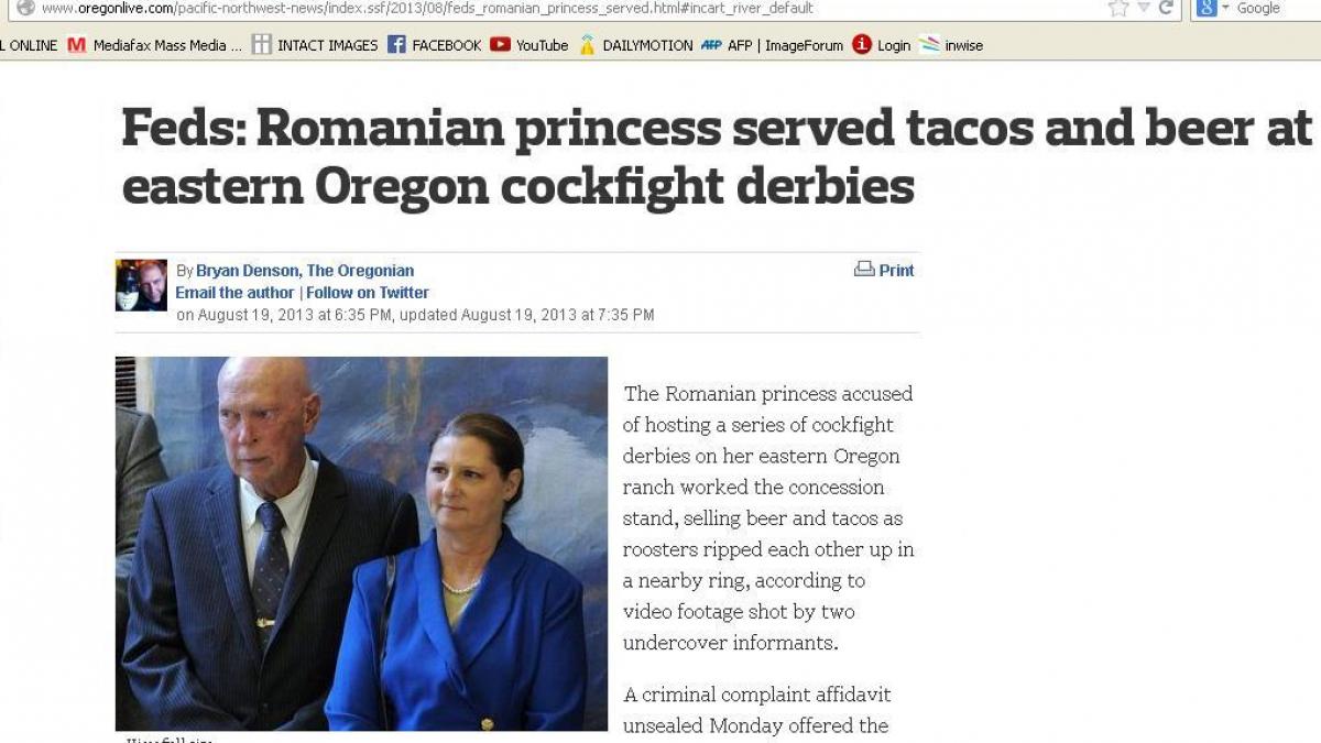 Principesa Irina vindea bere şi mâncare mexicană în timpul luptelor de cocoşi - OregonLive