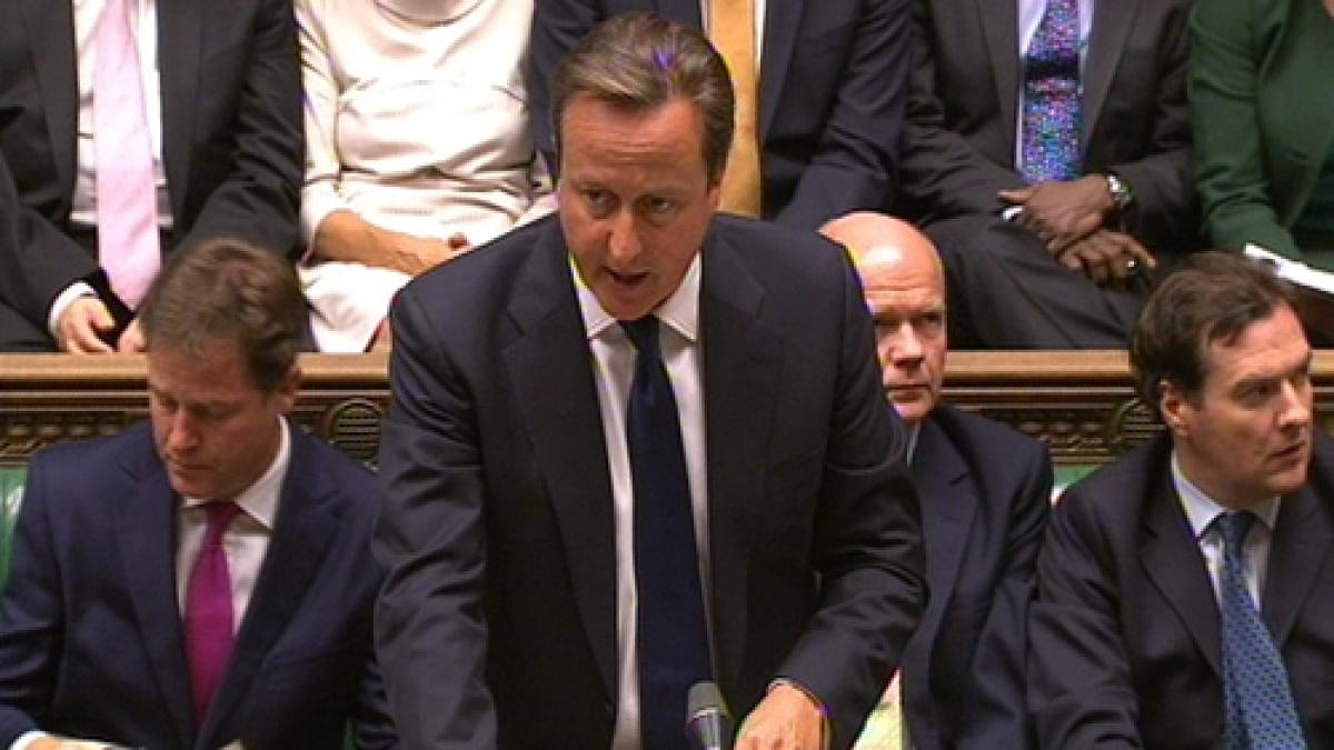 "Umilire", "dezastru", "eşec răsunător". Premierul Cameron - după cel mai mare afront suferit de un guvern britanic referitor la o acţiune militară în ultimii 230 de ani