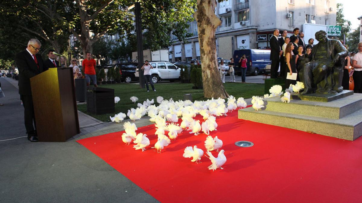 Bustul lui George Enescu, inaugurat in Bucuresti