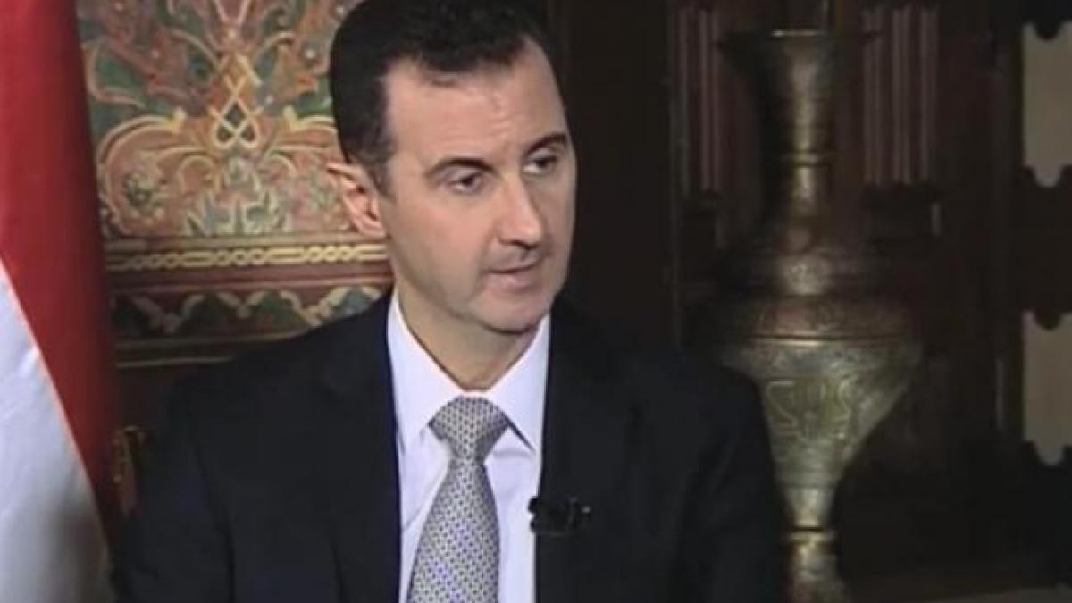 Assad: Siria îşi va plasa armele chimice sub control internaţional dacă SUA nu înarmează rebelii
