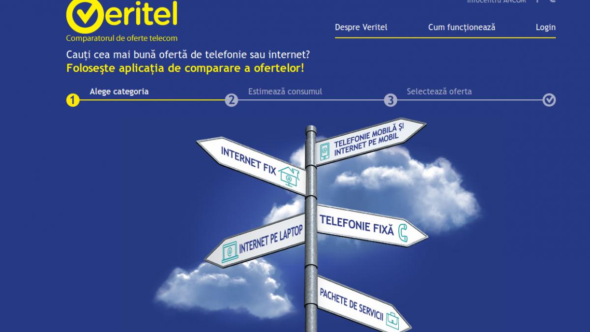  Veritel.ro, comparatorul de tarife telefonie şi internet e funcţional şi online