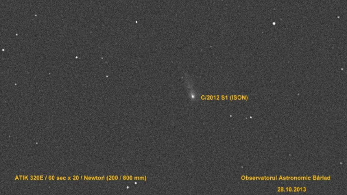 COMETA SECOLULUI, observată în România. ISON s-a văzut de la Bârlad