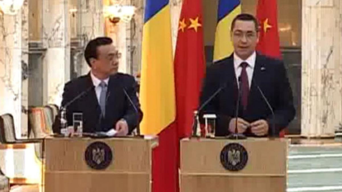 Ponta: Mai multă cooperare şi relaţii strânse între UE şi China înseamnă avantaj pentru ambele părţi