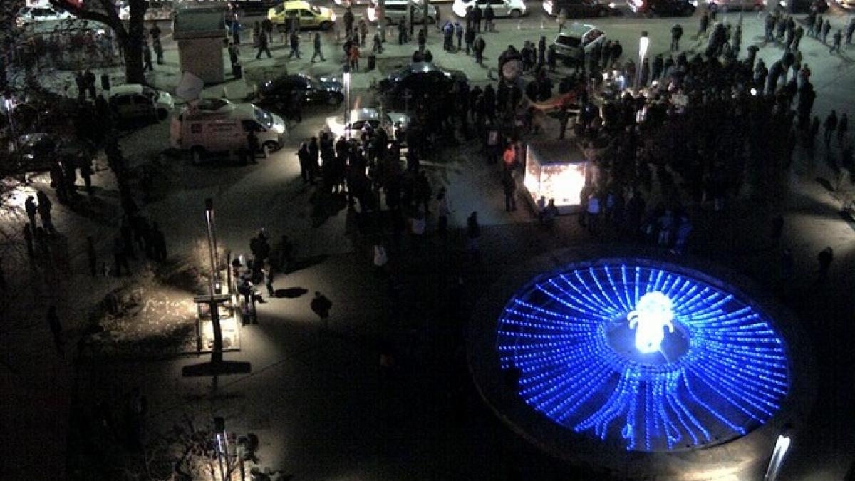 Protest la Universitate. Jandarmii au intervenit. Imagini LIVE, numai pe webcam Jurnalul.ro