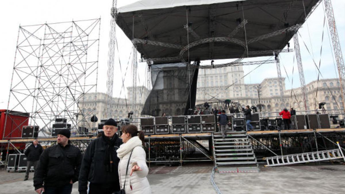  Revelion 2014 în Piaţa Constituţiei. Ultimele pregătiri