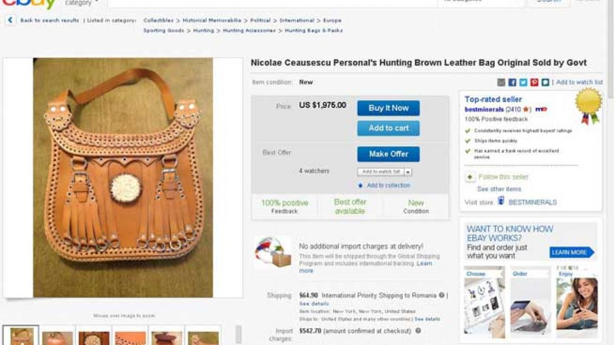 Simbolurile Epocii de Aur, de vânzare pe Ebay