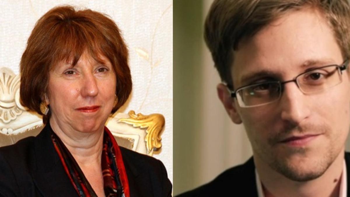 Snowden și Ashton, propuși la Premiul Nobel pentru Pace