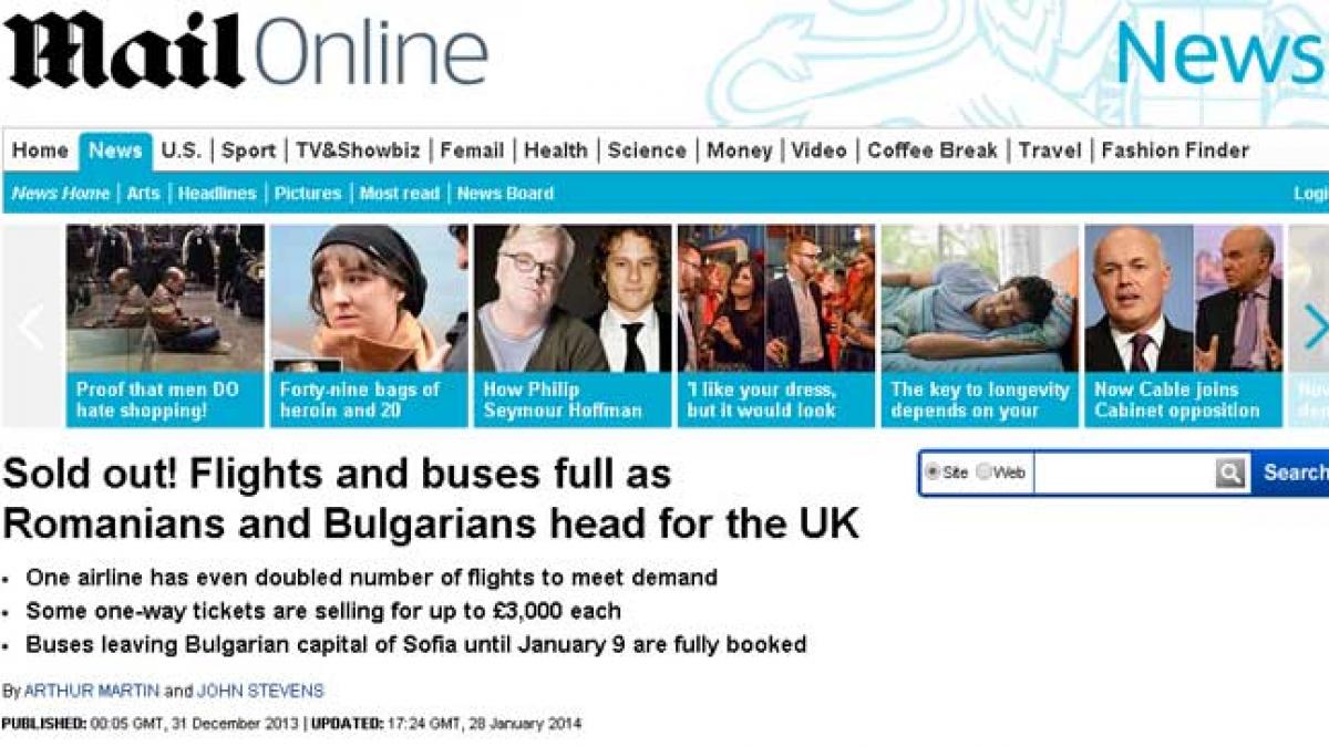 Reprezentantul Guvernului britanic în Camera Lorzilor: Daily Mail a scris absurdităţi despre invazia românilor în Marea Britanie