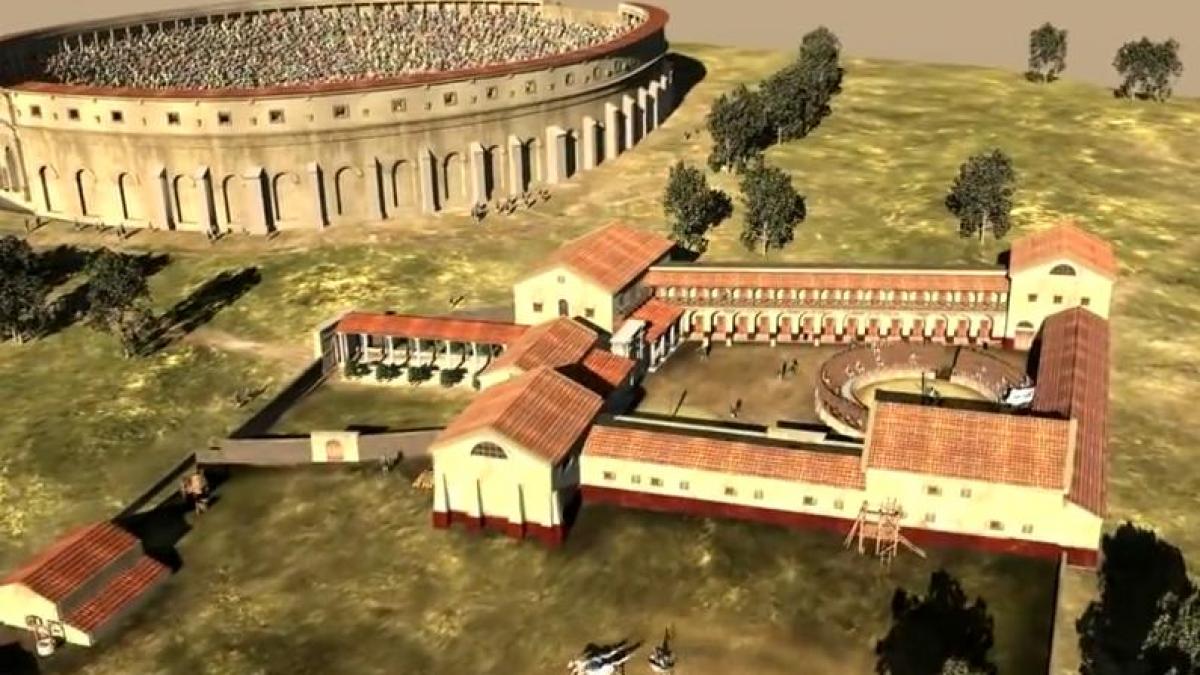 Realizare EXCEPŢIONALĂ: Şcoala de gladiatori descoperită pe situl roman Carnuntum, RECONSTITUITĂ tridimensional (VIDEO)