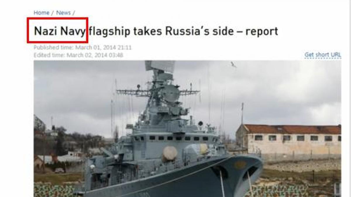 russia today website hacked ucrainieni nazisti
