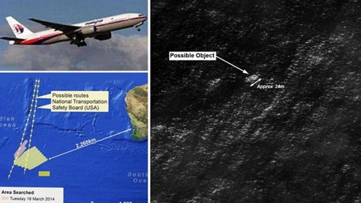 Zborul MH370: Două obiecte, "eventual legate" de avionul dispărut, DETECTATE de sateliţi. Cel mai mare are 24 de metri