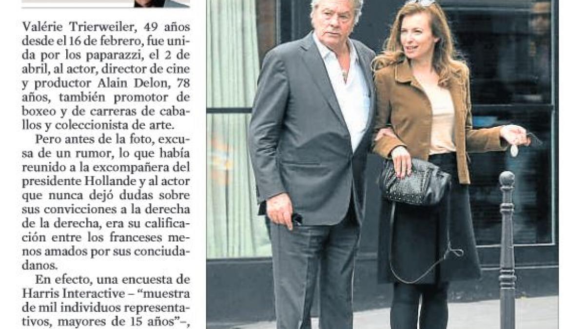 Se iubește Alain Delon cu "fosta" lui Hollande?