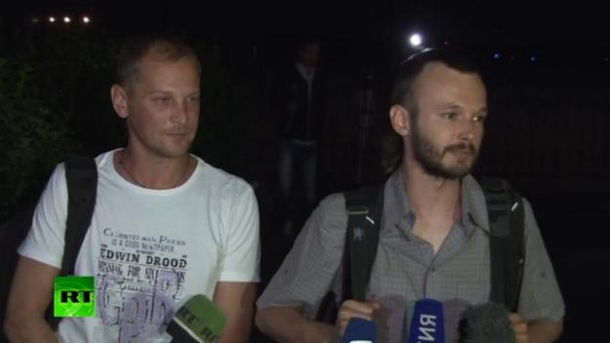 Ucraina a eliberat doi jurnalişti ruşi, arestaţi pentru spionaj (VIDEO)