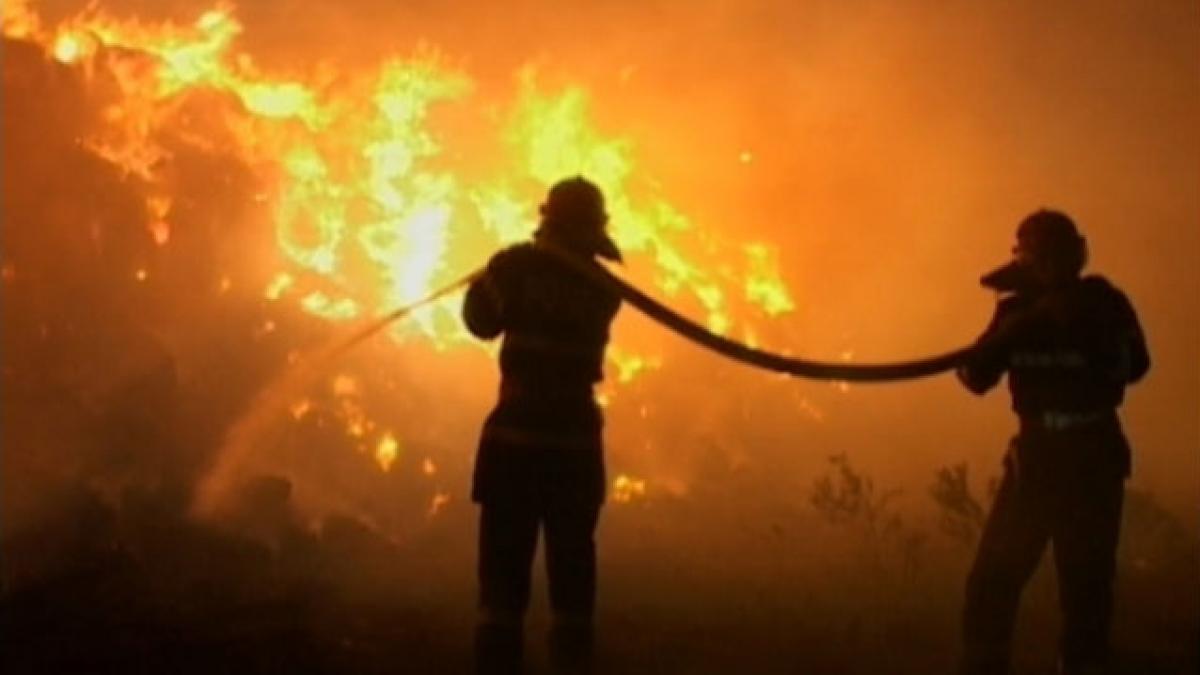 Hala Pieţei Centrale din Piatra Neamţ s-a făcut scrum în urma unui incendiu