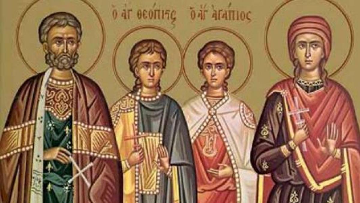 Procesiune cu moaştele sfinţilor mucenici Eustaţie, Teopista, Agapie şi Teopist 