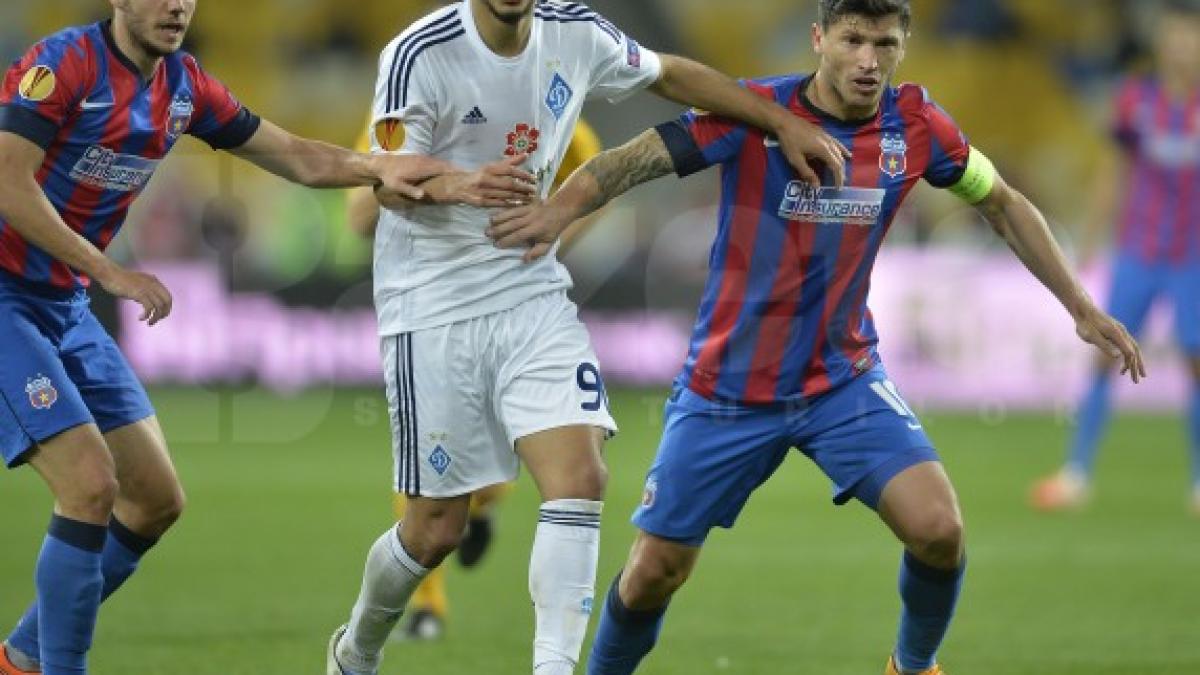 Steaua a pierdut cu Dinamo Kiev. Ucrainenii s-au impus cu 3-1