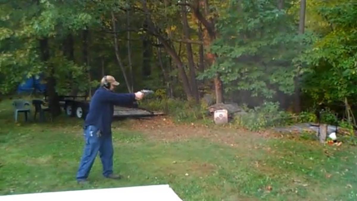 INCREDIBIL. Un bărbat ia la ţintă un copac şi trage cu pistolul. Ce a urmat întrece orice imaginaţie (VIDEO)