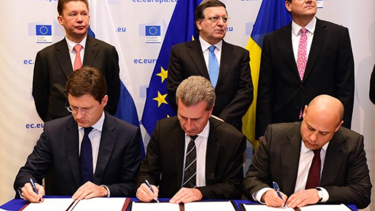 Ucraina, Rusia şi Uniunea Europeană, acord pentru livrarea gazelor ruseşti până în martie 2015