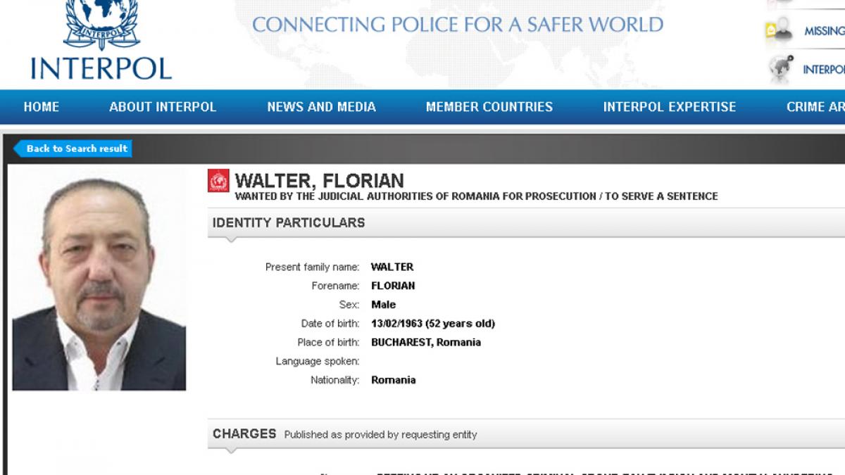 Omul de afaceri Florian Walter a fost localizat de Interpol