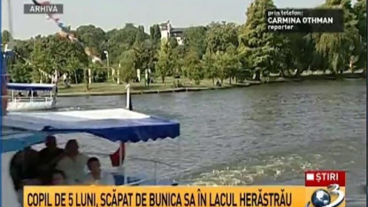 Copil de 5 luni, SCĂPAT de bonă în lacul Herăstrău