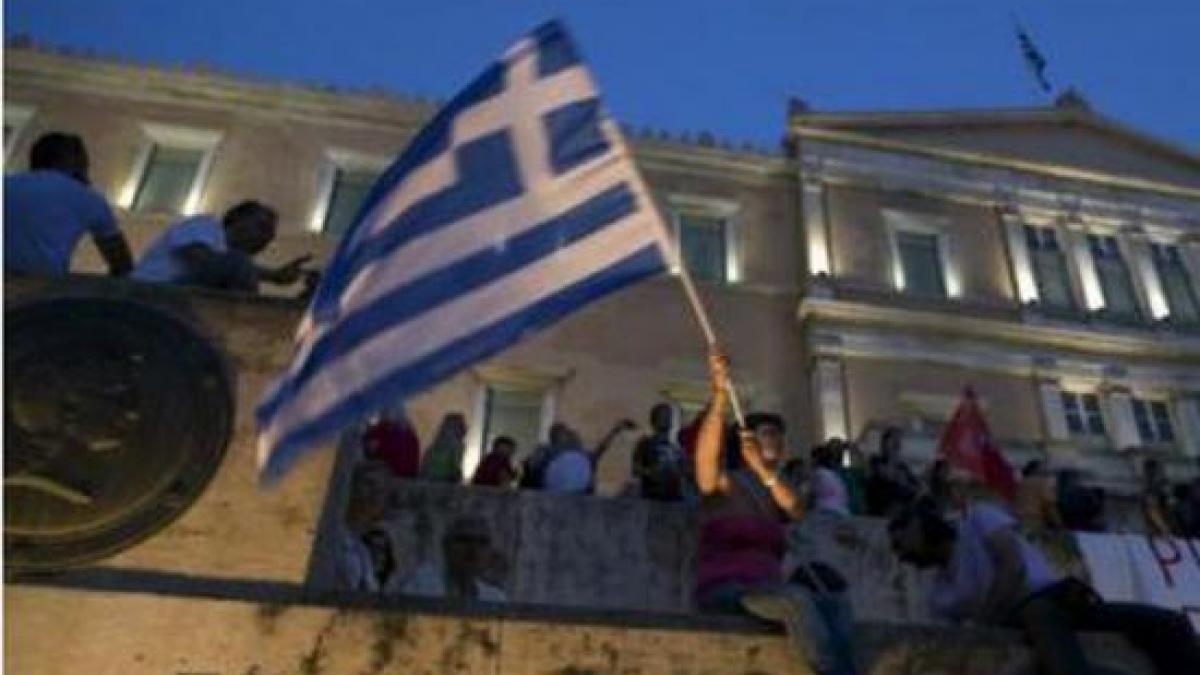 Manifestatie de sustinere pentru Grecia la Madrid