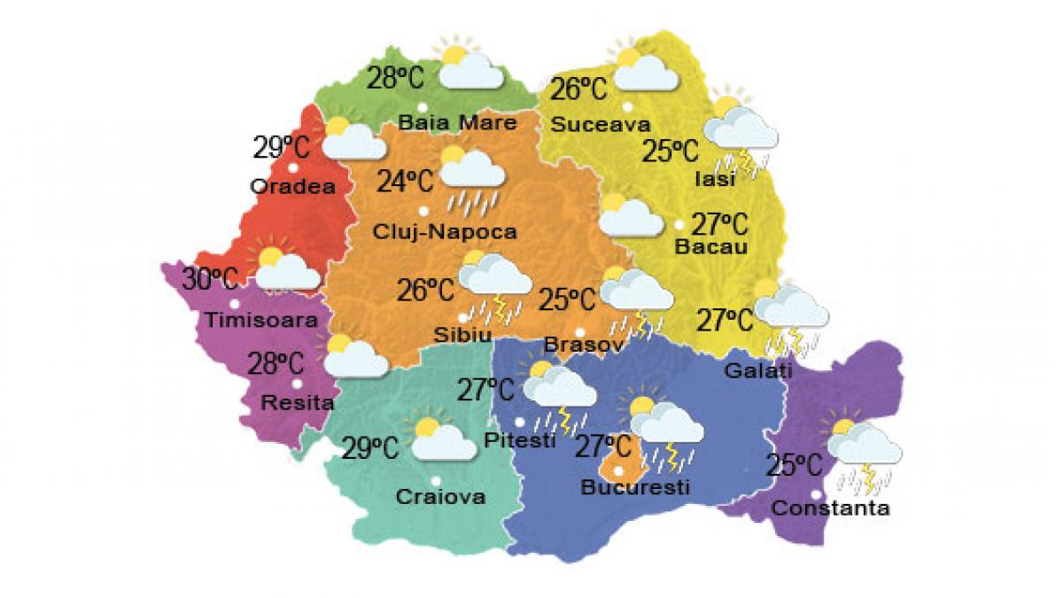 Prognoza meteo, 2 iulie: Vremea intră într-un proces de încălzire