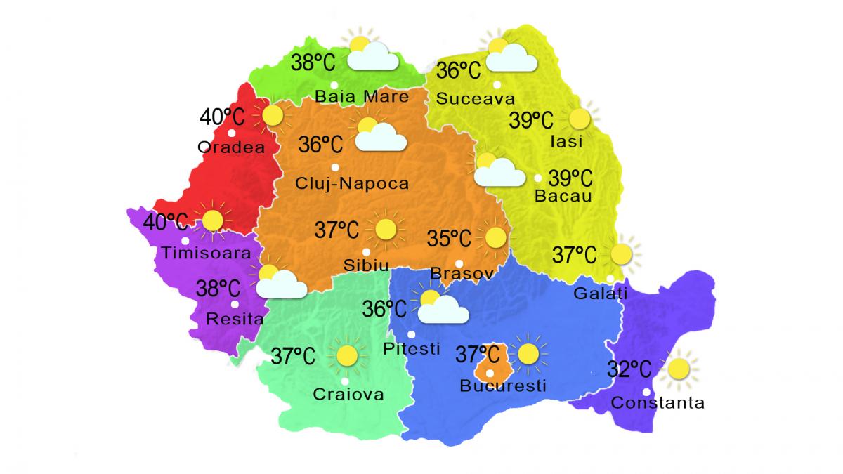 Prognoza METEO, 9 iulie. Temperaturi ridicate