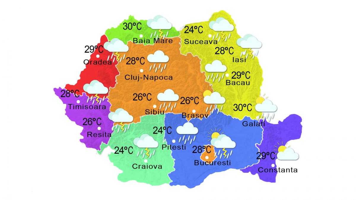 Prognoza METEO 17 august. Avertizare de vreme rea