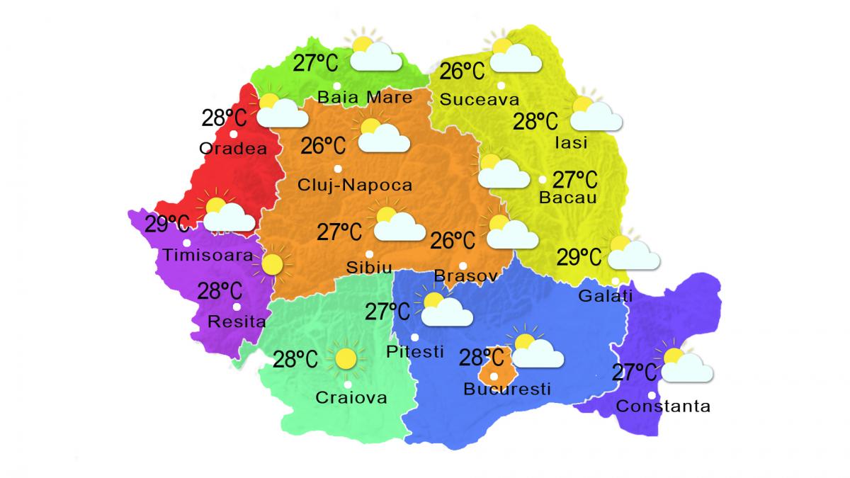 Prognoza METEO 24 august. Temperaturi în creştere