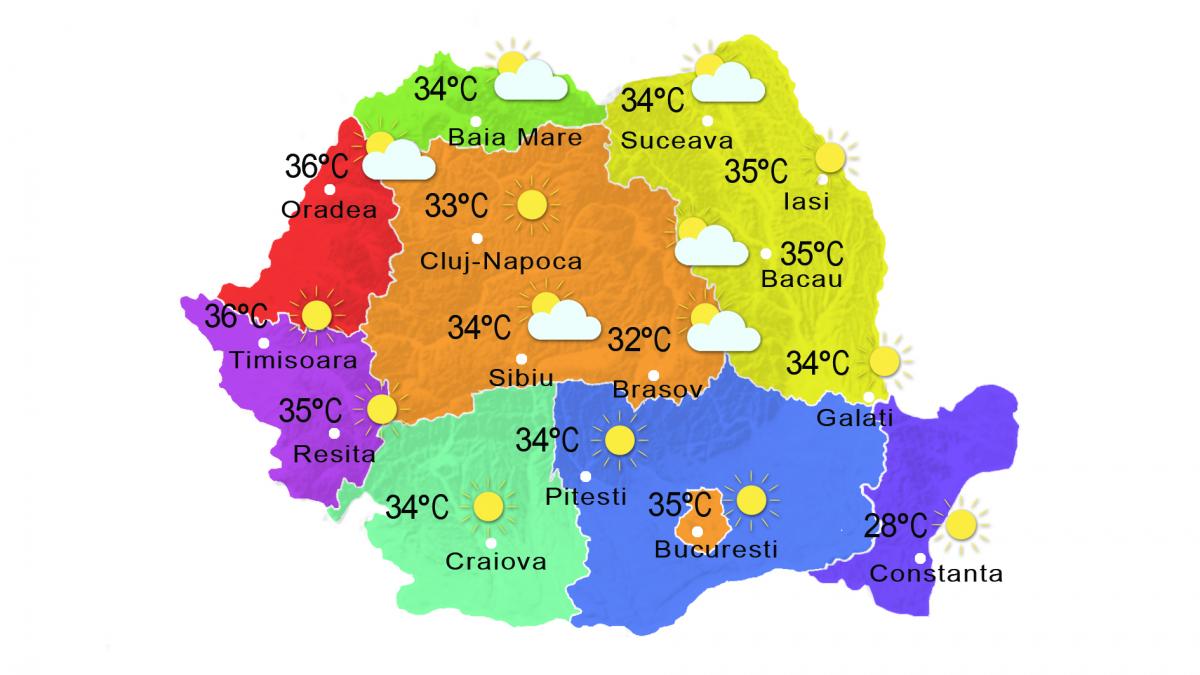 Prognoza METEO 31 august. Cod galben de caniculă