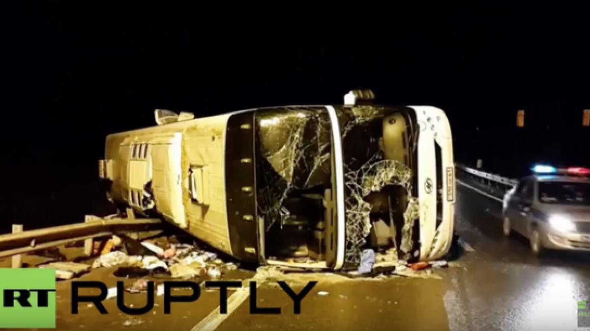 Şapte morţi şi 48 de răniţi într-un accident de autocar în Rusia
