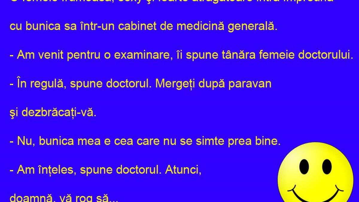 BANCUL ZILEI: Cu blonda la doctor...