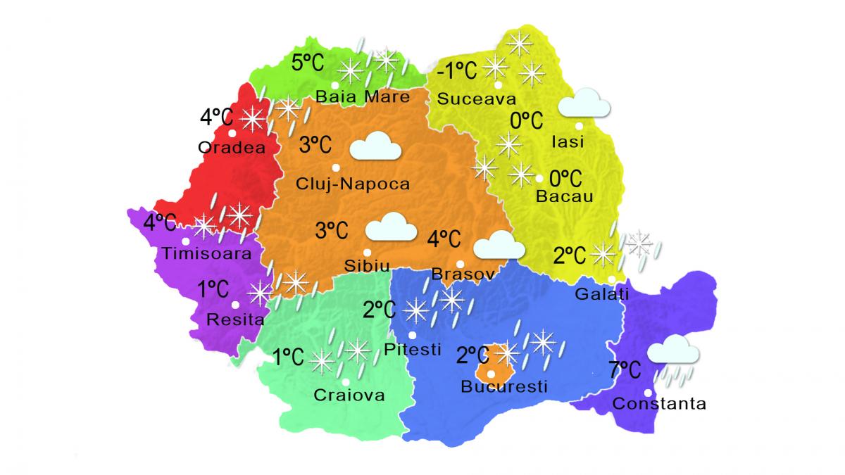 Prognoza METEO - 7 ianuarie. Avertizare meteo de vreme rea 