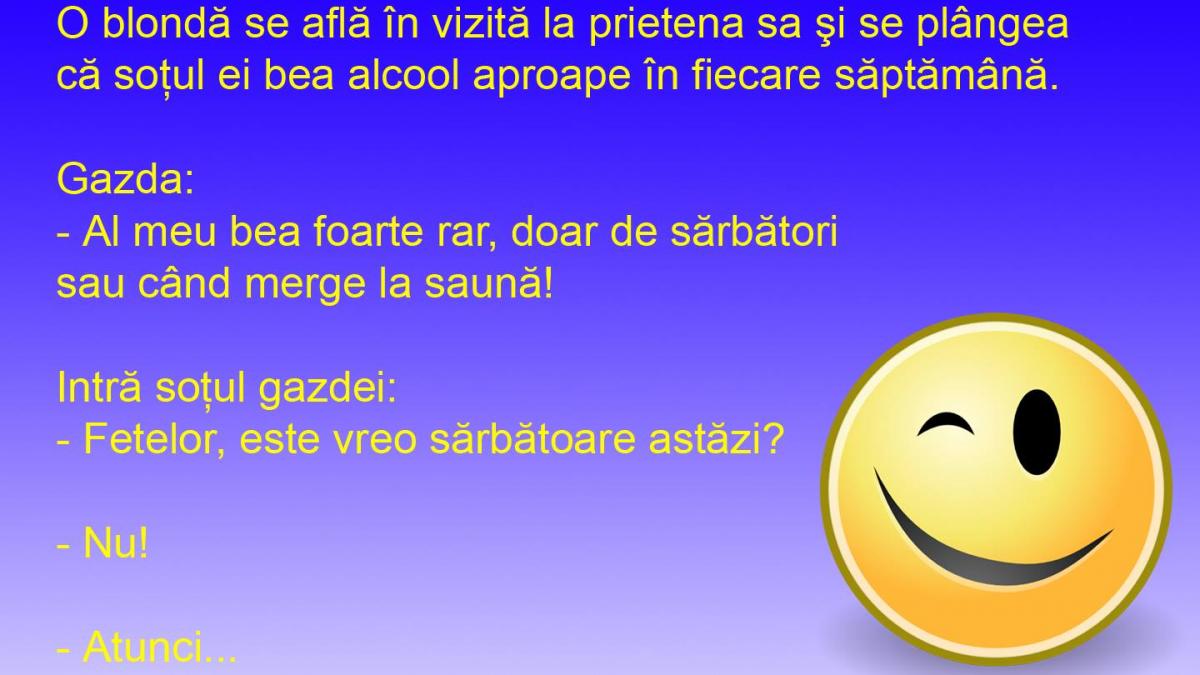 BANCUL ZILEI: Saună + alcool = Sărbătoare