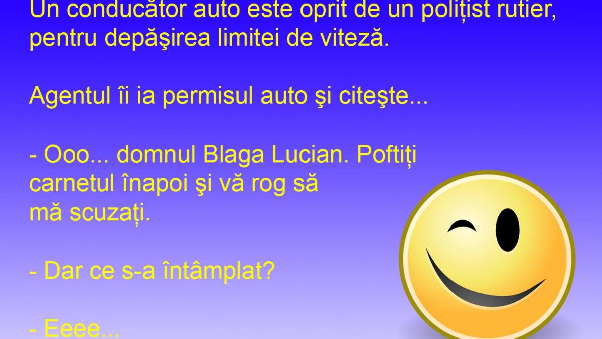 BANCUL ZILEI: Poliţistul cititor e un mare cunoscător