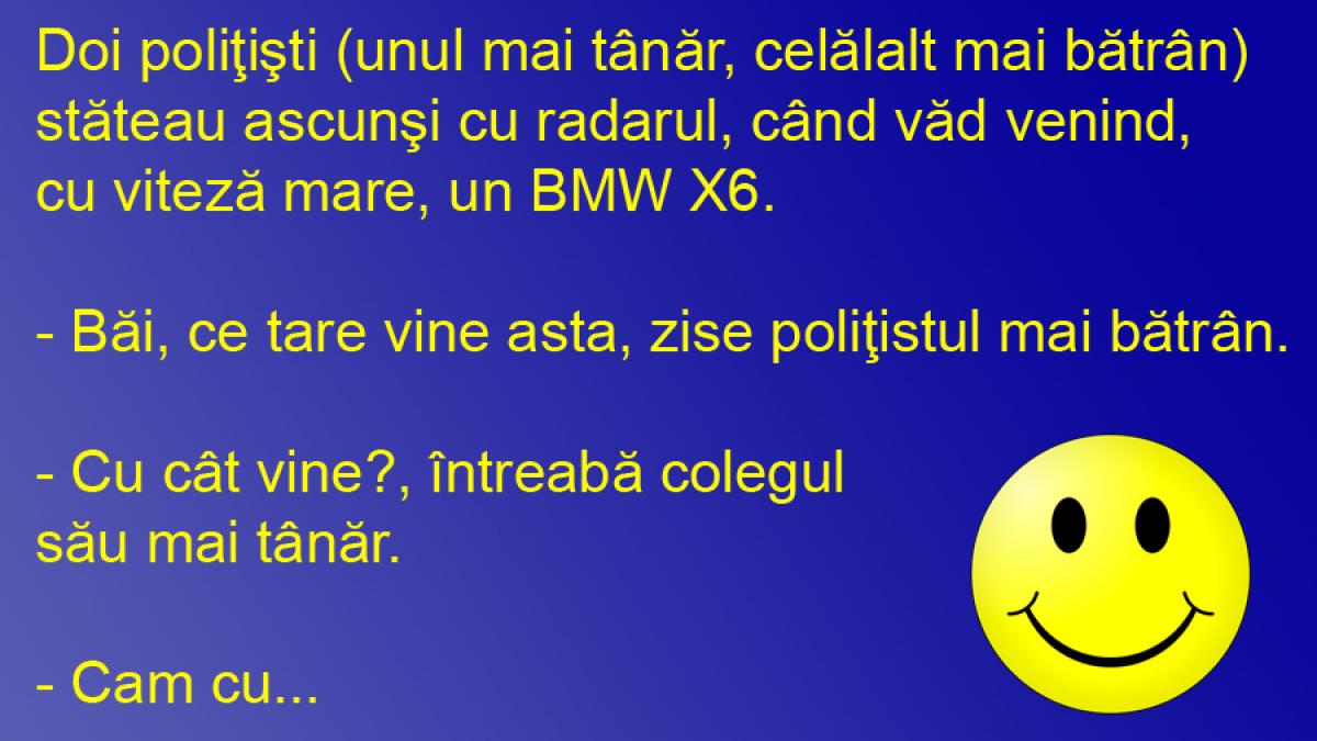BANCUL ZILEI: Viteza se măsoară în km/h sau bani/minut?!