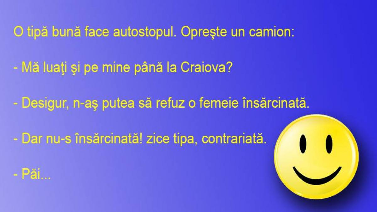 BANCUL ZILEI: Olteanca insarcinata... si nu prea!