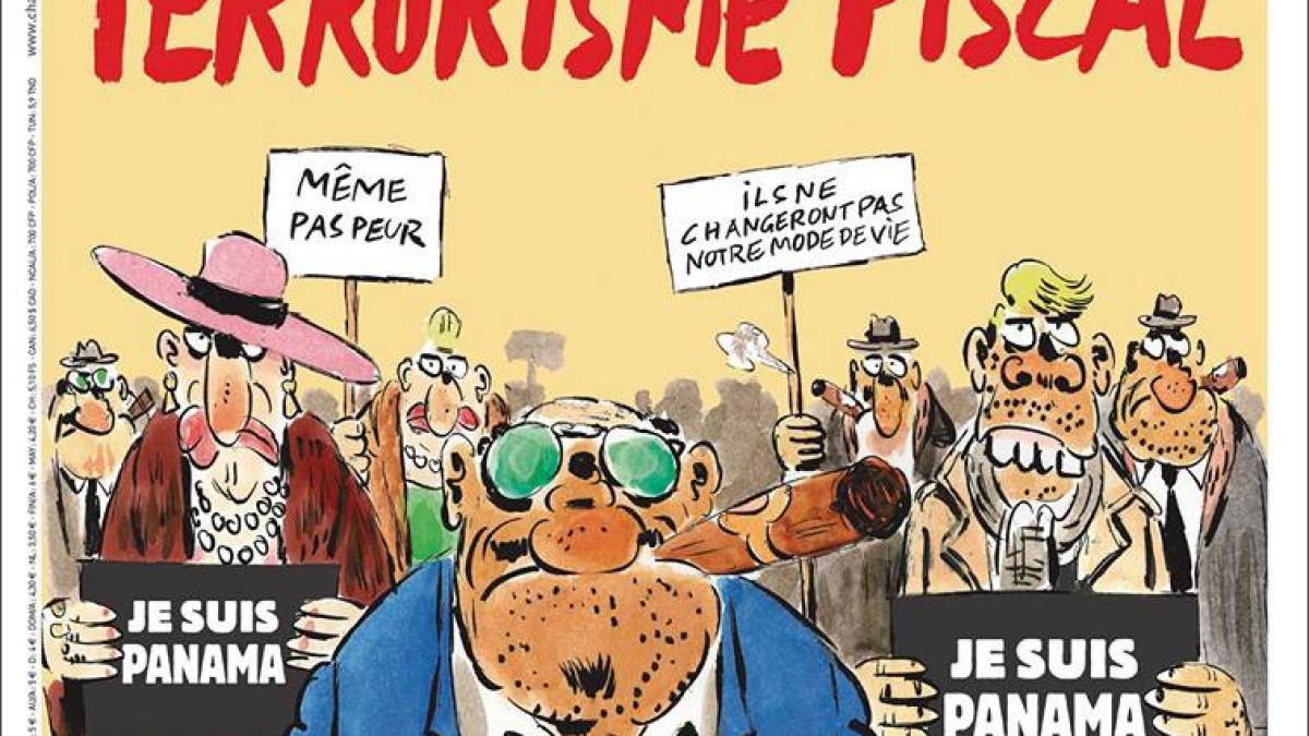 Charlie Hebdo are pe copertă o caricatură legată de scandalul Panama Papers