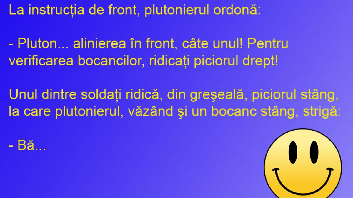 BANCUL ZILEI: Soldaţi, vă ordon: Levitaţi!