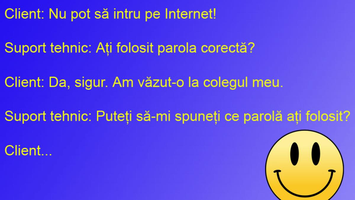 BANCUL ZILEI: Cea mai simplă parolă complică logarea