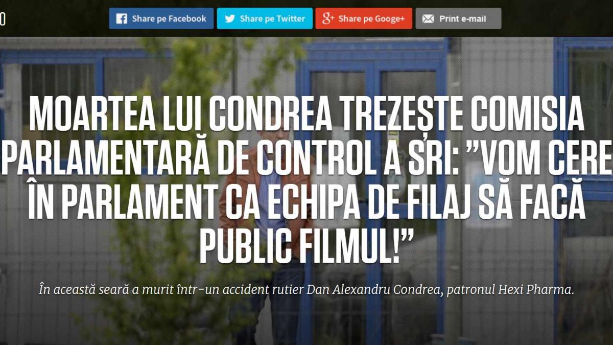 Tolo.ro: O martoră care a dus acte împotriva lui Condrea l-a sunat aseară, înspăimântată, pe procurorul de caz