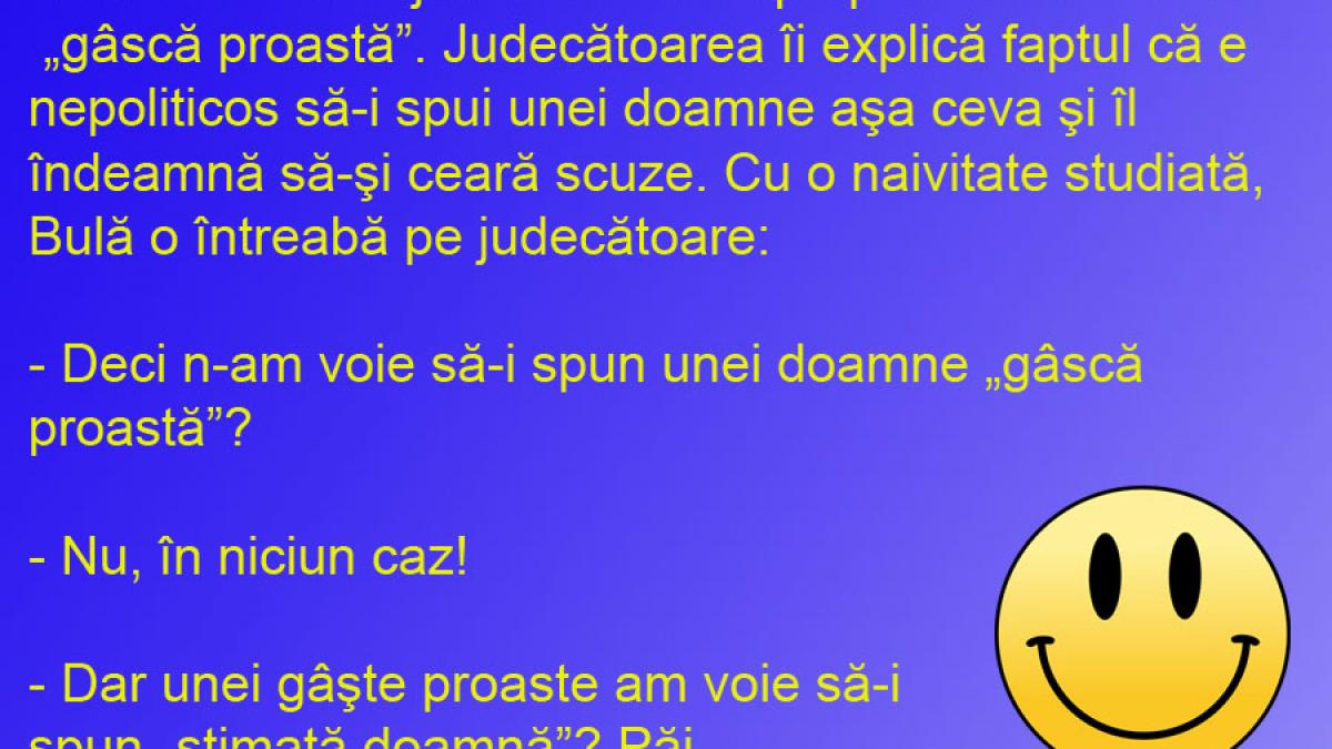 BANCUL ZILEI: Bulă e misogin, dar şi politicos... puţin